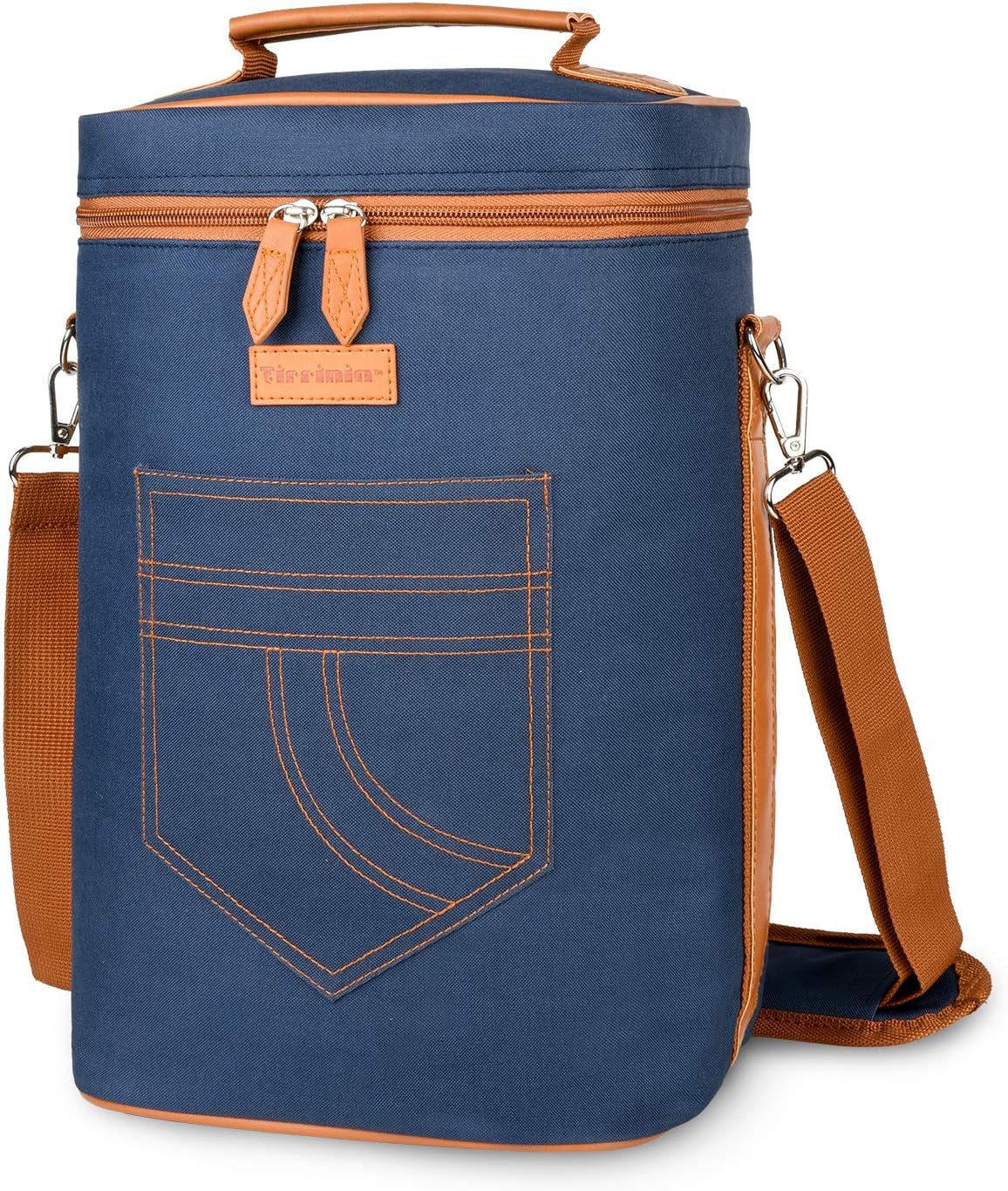 Sac de transport isotherme pour vin avec design rembourré | Glacière étanche pour voyages et fêtes
