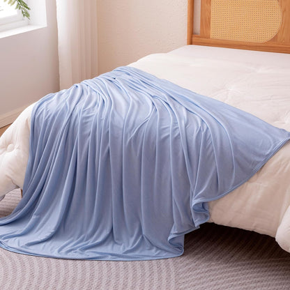 Confort rafraîchissant | Couverture légère réversible pour personnes ayant chaud la nuit | Jeté fin et doux pour lit et canapé