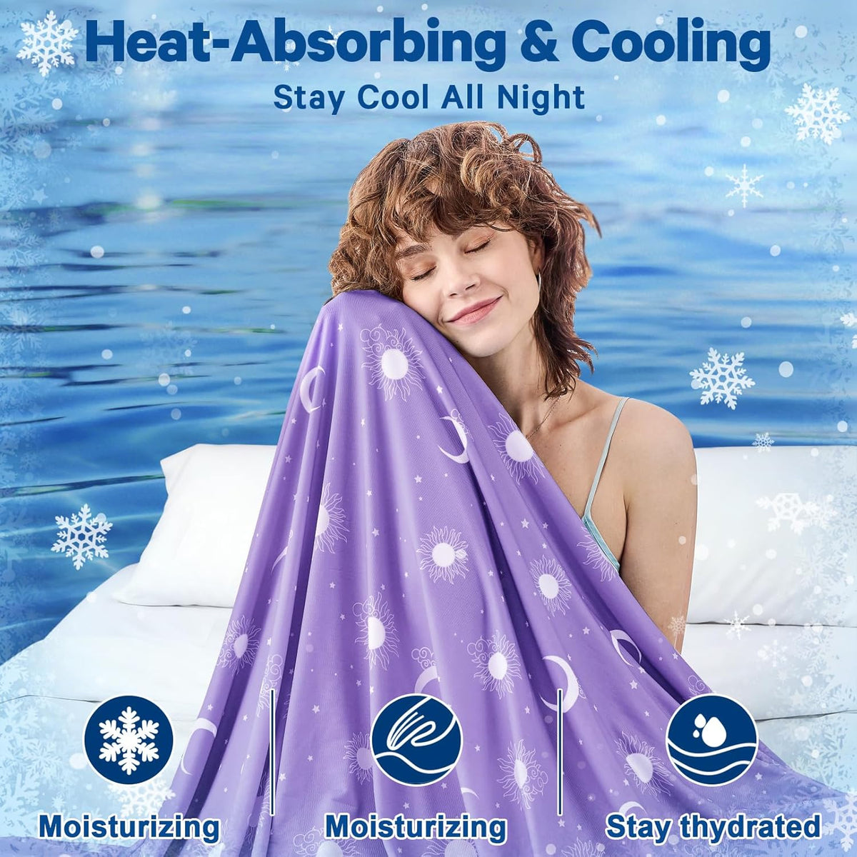 Confort douillet | Couverture rafraîchissante en tissu double face | Couverture d'été légère pour les dormeurs ayant chaud et les voyages