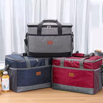 Large 33-Liter Insulated Cooler Tote with Leak-Proof Lining for Camping, Tailgating, Road Trips & Family Outings
