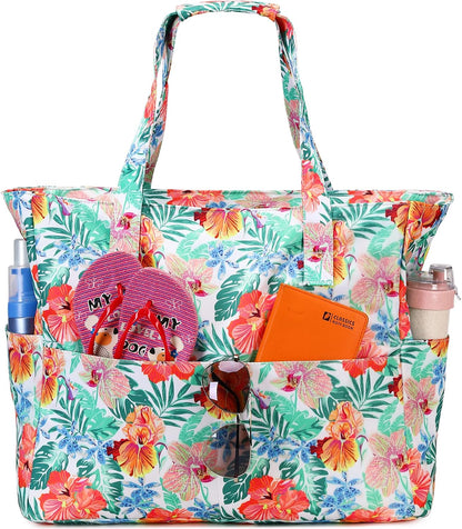 Sac de plage extra large avec compartiment étanche, sac de plage imperméable pour piscine et natation, sac fourre-tout pour le voyage
