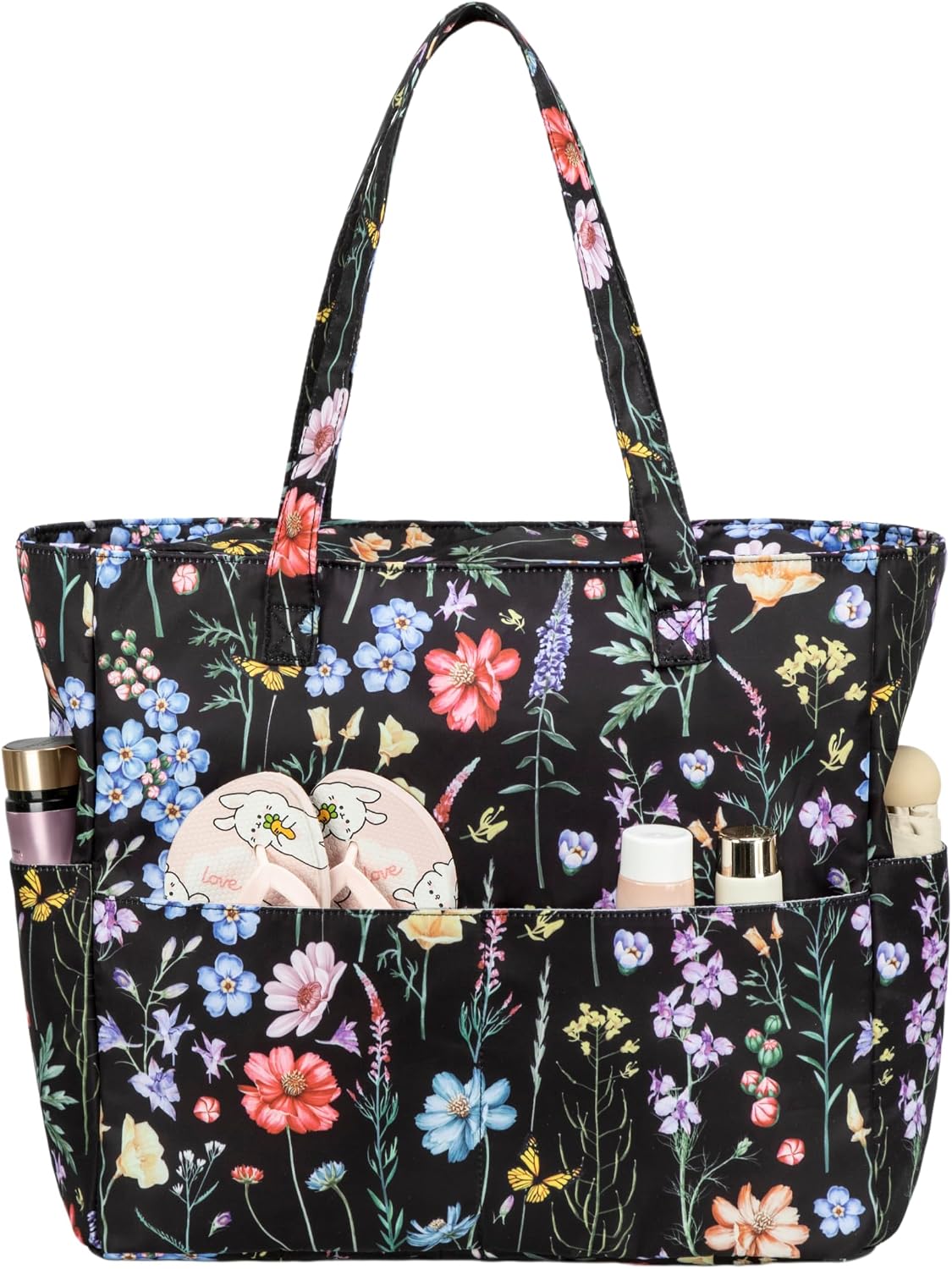 Évasion côtière | Très grand sac de plage imperméable avec compartiment humide | Bagage à main élégant pour les escapades du week-end