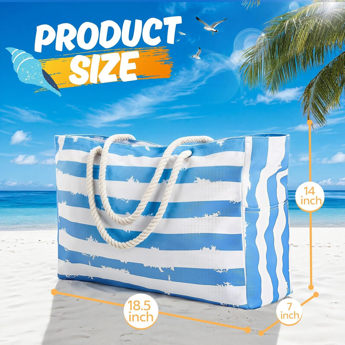 Évasion côtière | Grand sac de plage imperméable au design anti-sable | fourre-tout polyvalent pour les aventures familiales en plein air