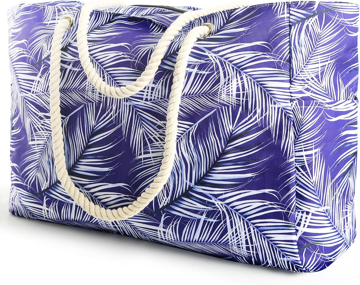 Évasion côtière | Grand sac de plage imperméable au design anti-sable | fourre-tout polyvalent pour les aventures familiales en plein air