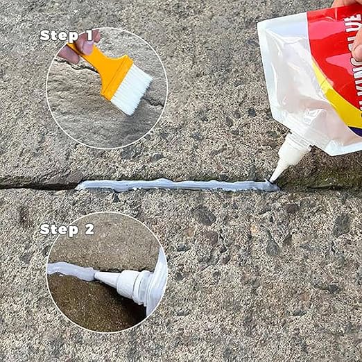 Concrete Crack Filler for Driveways, Sidewalks & Patios – Waterproof Sealant for Asphalt & Masonry Repairs