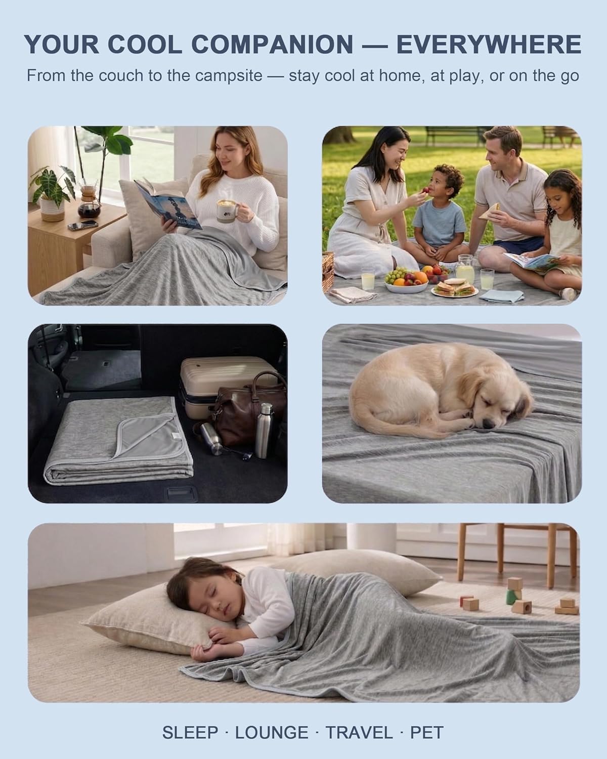 Confort Fraîcheur | Couverture rafraîchissante pour personnes ayant chaud la nuit avec Q-Max > 0,4 | Design léger et respirant pour des nuits réparatrices
