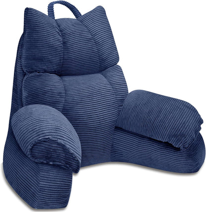 Coussin de lecture avec accoudoirs en mousse à mémoire de forme, support dorsal pour lit, fauteuil de jeu, coussin de repos, dossier pour adulte, position assise, chambre d'étudiant