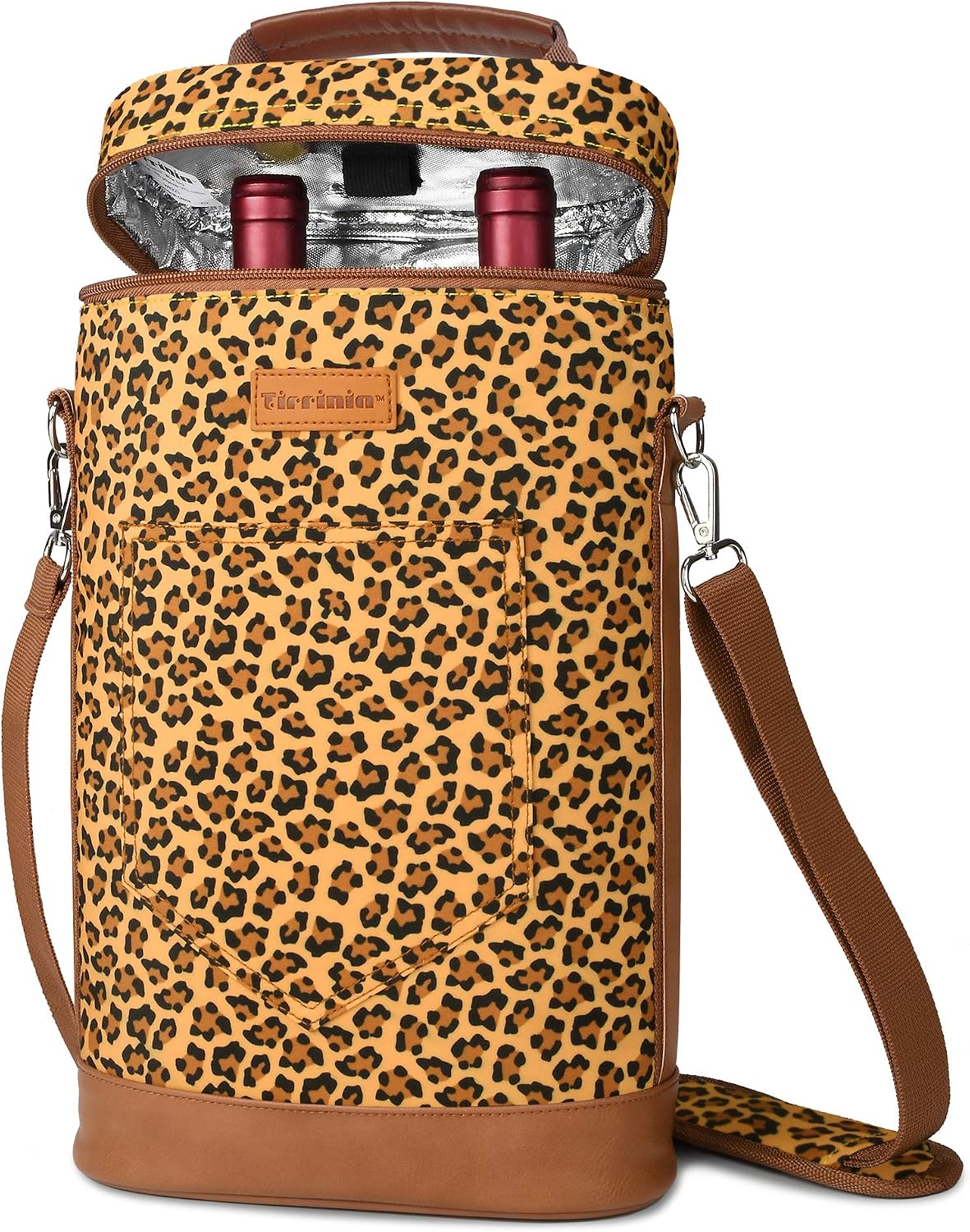 Sac de transport isotherme pour vin avec design rembourré | Glacière étanche pour voyages et fêtes