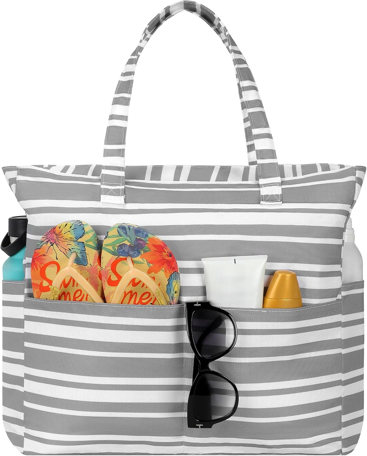Sac de plage imperméable Ortekor avec fermeture éclair et conception anti-sable | Grande capacité pour les voyages et la salle de sport