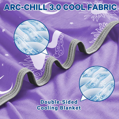 Confort douillet | Couverture rafraîchissante en tissu double face | Couverture d'été légère pour les dormeurs ayant chaud et les voyages