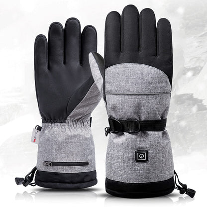 Battery-Powered Heated Winter Gloves with Touchscreen Fingers & 3 Temperature Settings for Skiing, Outdoor Work