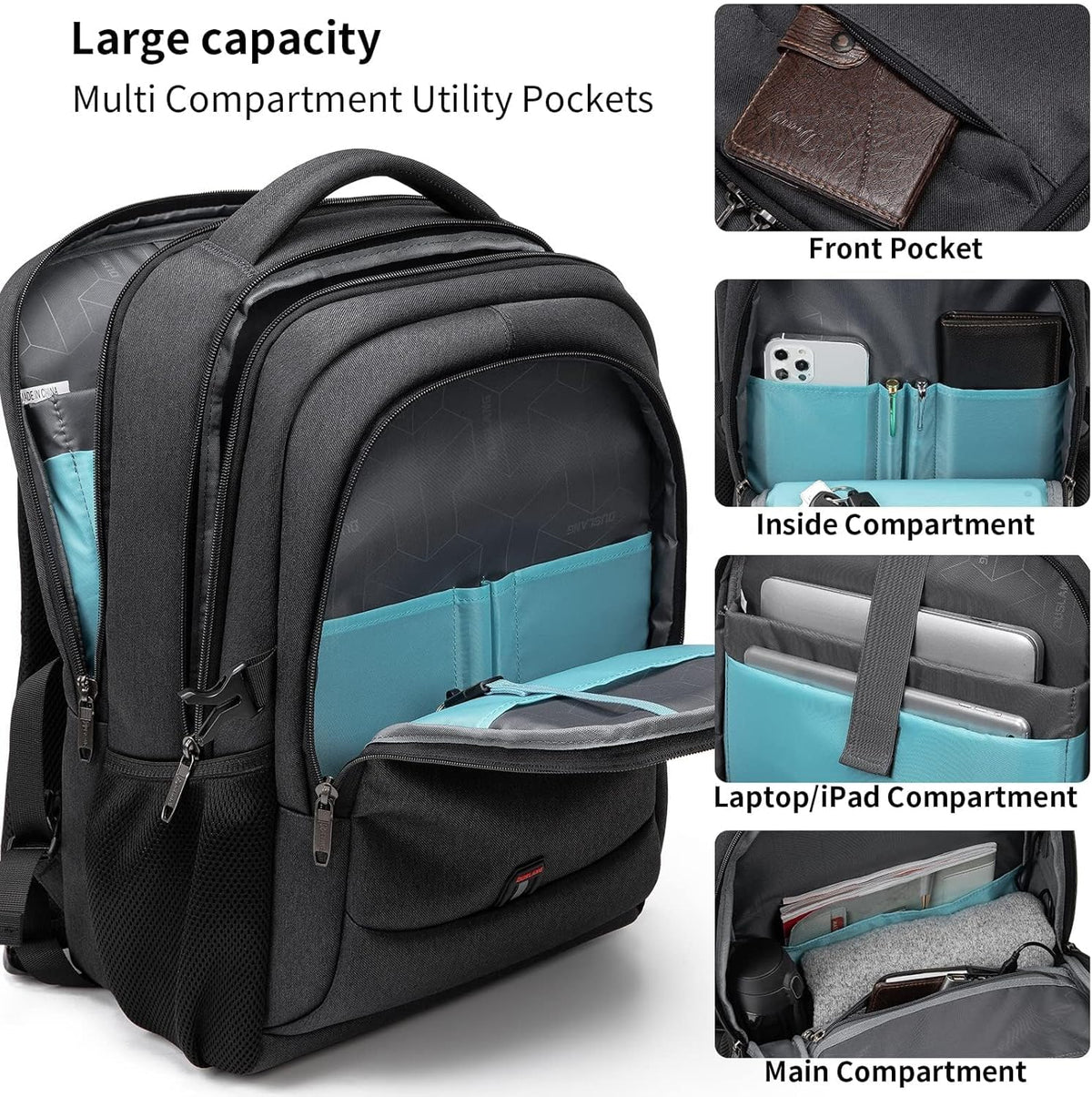 Tech-Ready Laptop Backpack with Charging Port, Anti-Theft Pocket & Multi-Day Compartments for Commute & Travel