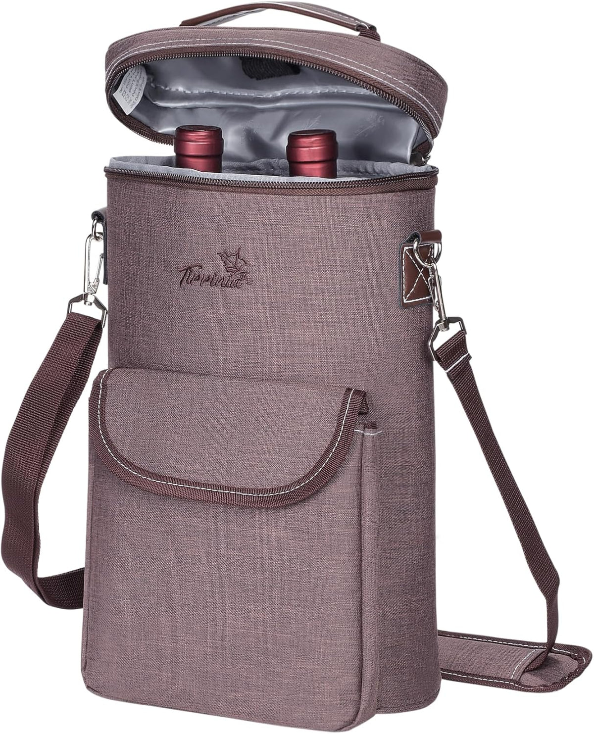 Sac de transport isotherme pour vin avec design rembourré | Glacière étanche pour voyages et fêtes