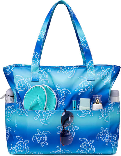 Sac de plage extra large avec compartiment étanche, sac de plage imperméable pour piscine et natation, sac fourre-tout pour le voyage