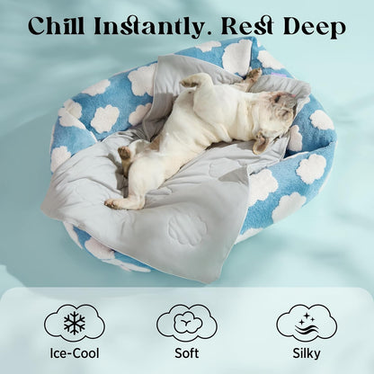 Collection Animaux Confort | Couverture rafraîchissante pour chiens avec Q-MAX>0,4 | Plaid d'été lavable pour le confort par temps chaud