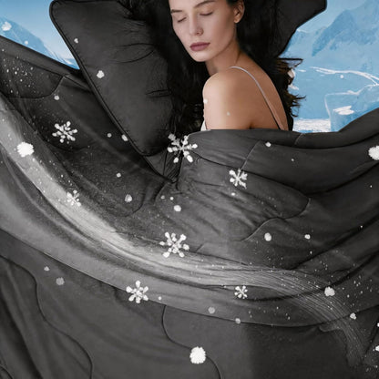 Ensemble de couette rafraîchissante | Couverture rafraîchissante légère avec taies d'oreiller rafraîchissantes | Tissu anti-humidité pour ceux qui ont chaud la nuit