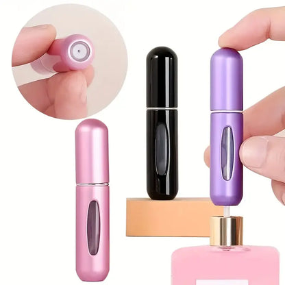 Travel Fragrance Atomizer Bottle with Easy Refill System for Purse or Gym Bag – Leak-Proof 8mL Scent Holder for Daily Touch-Ups and On-the-G