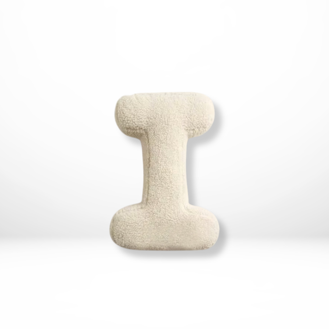 Letter-Shaped Velvet Throw Pillow — Personalized Initial Cushion for Couch, Bed & Nursery Décor