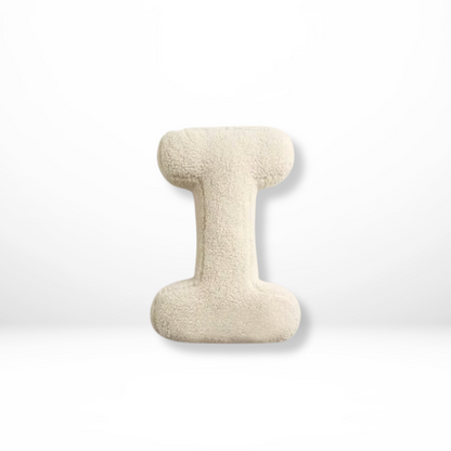 Letter-Shaped Velvet Throw Pillow — Personalized Initial Cushion for Couch, Bed & Nursery Décor