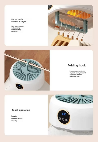 Compact Electric Clothes Dryer Foldable 600W 220V, Portable Dryer with Quick Dry Technology, Apartment Dryer Machine