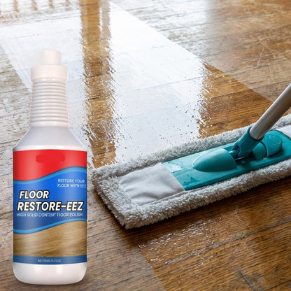 Floor Polish & Restorer Liquid – Revives Shine on Hardwood, Tile & Laminate – Hides Scratches & Renews Color for Living Rooms, Kitchens, Hal