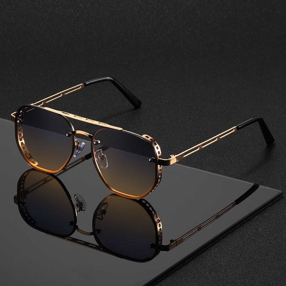 Round Metal Frame Sunglasses with UV Protection for Men & Women – Lightweight Unisex Eyewear