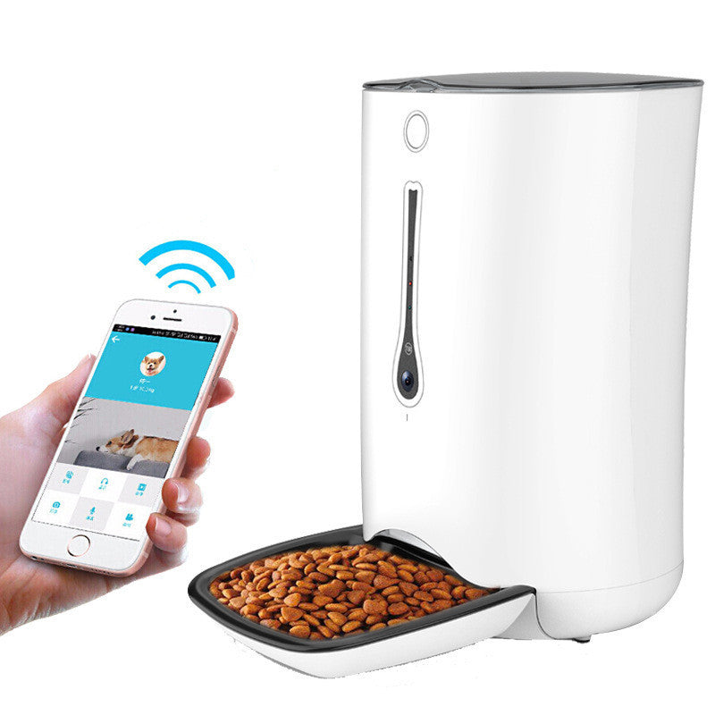 Distributeur de nourriture intelligent pour animaux | Distributeur automatique avec capacité de 6 L et vidéosurveillance | Idéal pour chiens et chats