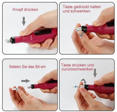 Ponceuse à ongles rechargeable, légère, à vitesse variable