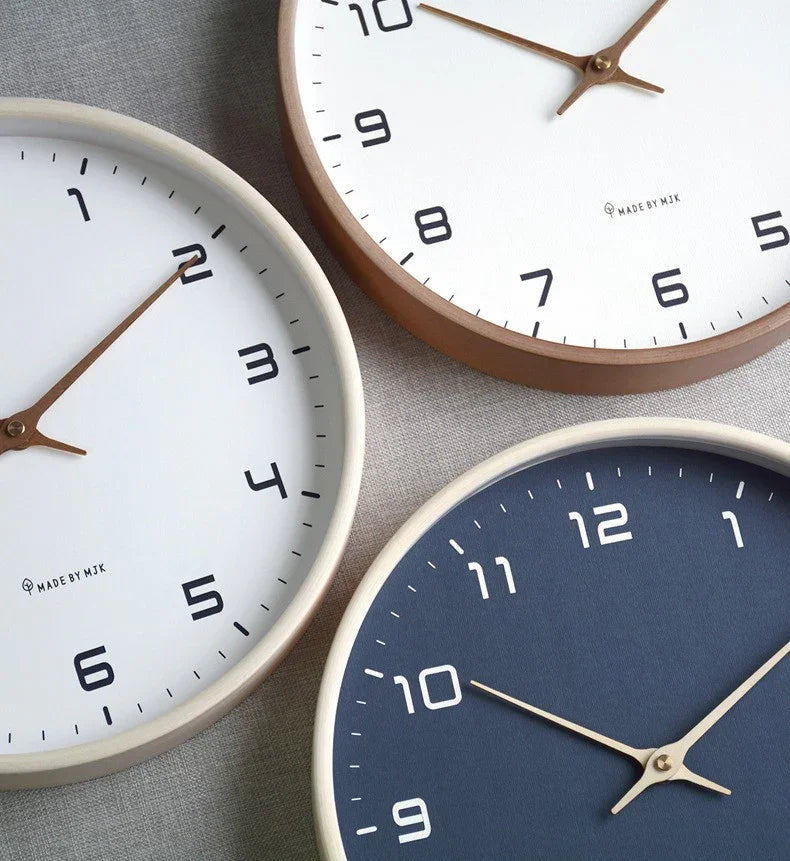 Whisper-Quiet Timepiece 12-Inch Round Face Lightweight Plastic Construction for Bedrooms Offices Kitchens Nurseries Apartment Decor