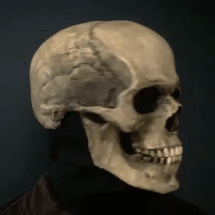 Skull Mask Movable Jaw Flexible Latex