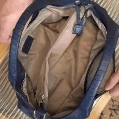 Versatile and Organized Synthetic Leather Hobo Bag