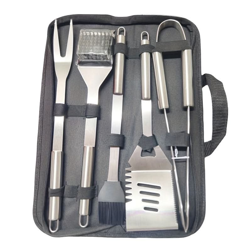 GRILLMASTER – Ensemble d’ustensiles de barbecue en acier inoxydable avec mallette de transport