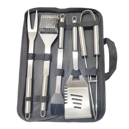 GRILLMASTER – Ensemble d’ustensiles de barbecue en acier inoxydable avec mallette de transport