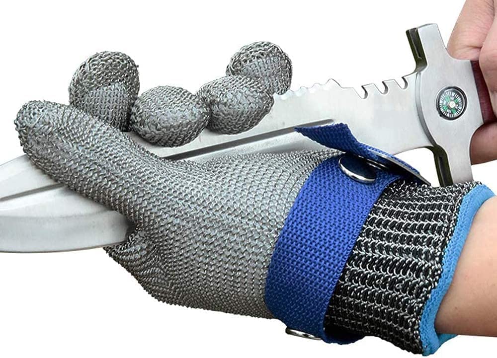 Gant en maille d'acier inoxydable résistant aux coupures et conforme au contact alimentaire