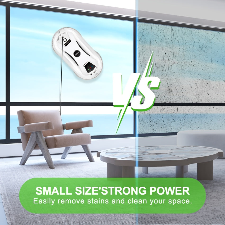 Robotic Window Cleaner with Remote Control for Streak-Free Glass – Automatic Suction Cleaner for Windows, Mirrors & Doors
