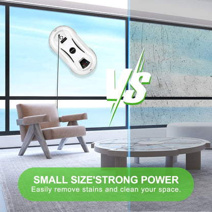 Robotic Window Cleaner with Remote Control for Streak-Free Glass – Automatic Suction Cleaner for Windows, Mirrors & Doors