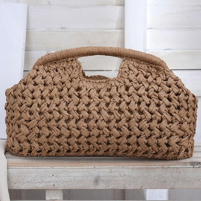 LUXEWEAVE – Sac à bandoulière en raphia tressé