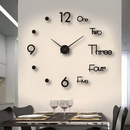 Horloge décorative surdimensionnée avec chiffres en relief pour entrée, cuisine, chambre, ronde de 40 cm, mécanisme à quartz silencieux, fonctionne à piles