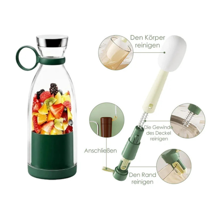 Mixeur personnel rechargeable par USB, bouteille de 500 ml pour smoothies, jus et shakes protéinés, idéal pour les déplacements, le sport, la maison, le bureau et l'entraînement