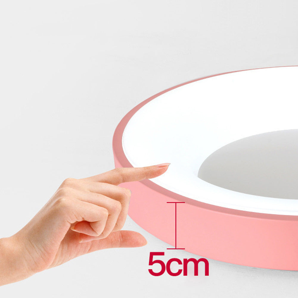 Plafonnier LED rond pour chambre et couloir – Disque ultra-plat en fer et acrylique – Options à intensité variable pour salon et entrée
