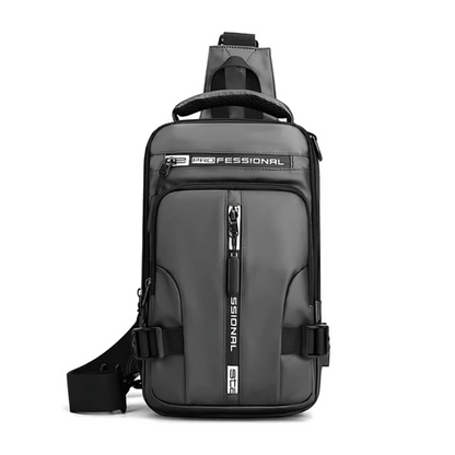 Sac à bandoulière avec fermetures éclair dissimulées antivol et port de chargement USB – Sac à dos en nylon résistant à l'eau pour les voyages, les trajets quotidiens et l'usage au quotidien