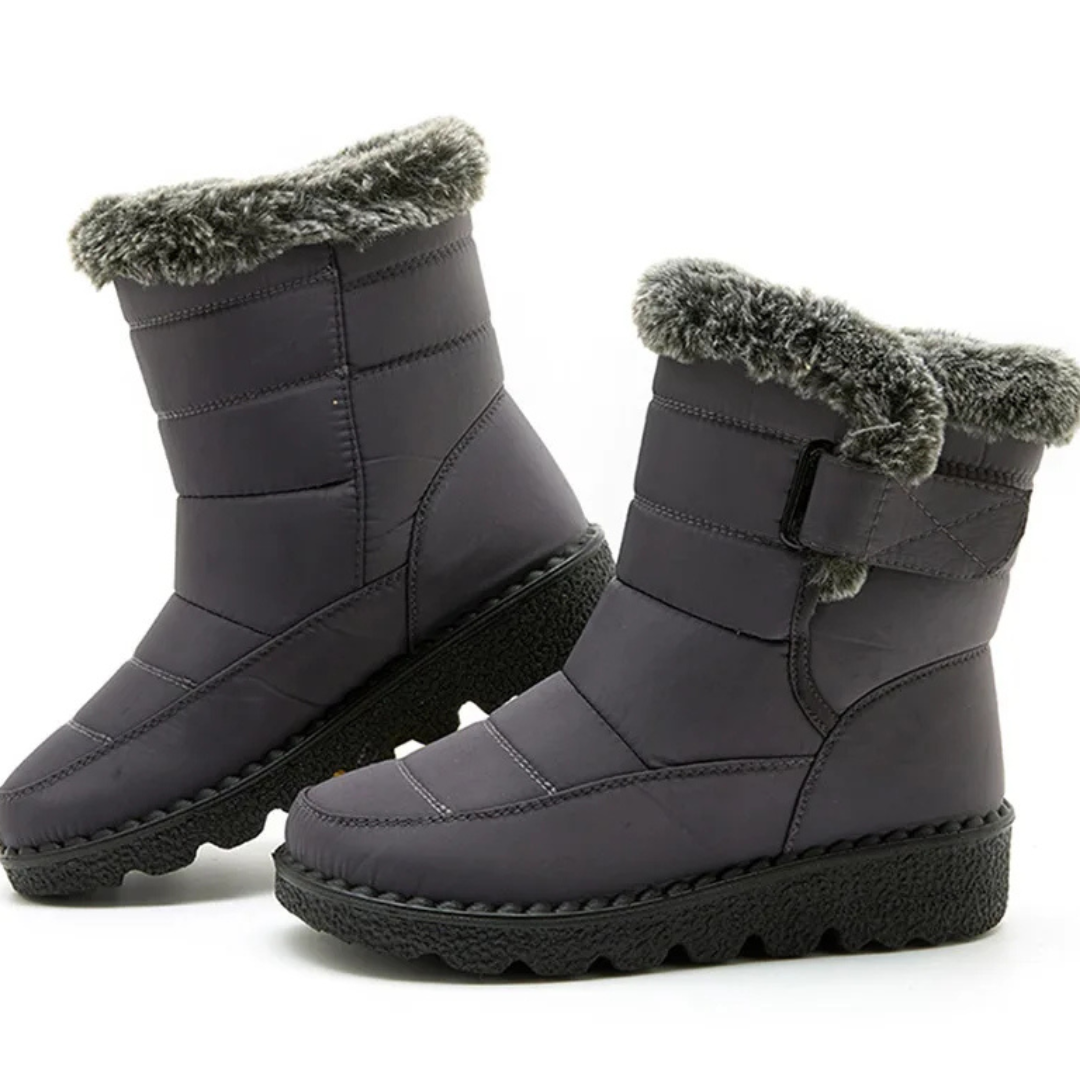 Bottes de neige isolées pour femmes, imperméables avec doublure en peluche et semelle antidérapante pour la marche en hiver, les trajets quotidiens et le temps froid