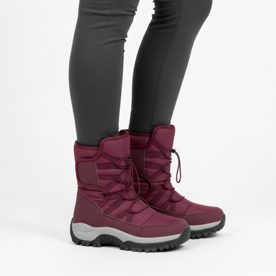 Women's Insulated Waterproof Winter Boots with Plush Lining – Slip-Resistant Platform Ankle Boots for Snow & Ice
