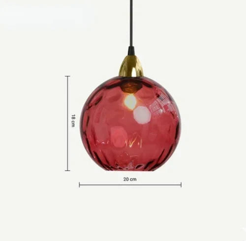 Glass Globe Pendant Light Fixture Modern Hanging Ceiling Lamp for Dining Room Kitchen Island Bedroom Living Room Decorative Suspended