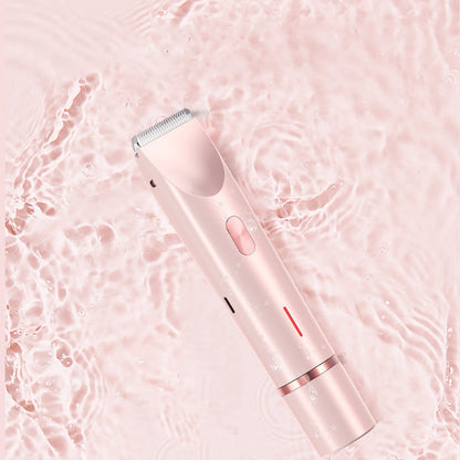 Rechargeable Dual-Head Precision Trimmer for Face, Underarms & Bikini Line – Waterproof IPX7, USB-C Fast Charging, Gentle on Sensitive Skin