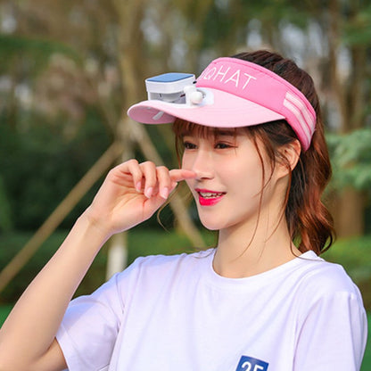 Ortekor Sunshade Visor Hat | Solar Powered Fan with Adjustable Speed for Ultimate Comfort