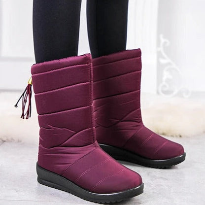 Insulated Winter Boots for Women – Plush Faux Fur Lining, Anti-Slip Sole, Wide Fit Snow Footwear for Hiking & Daily Wear