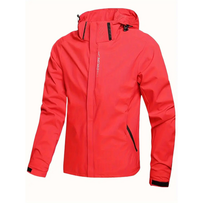 Veste de pluie légère zippée à capuche – Coupe-vent respirant pour homme