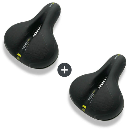 Memory Foam Bike Seat with Pressure Relief & Gel Cushioning for Road, Mountain & Commuter Bicycles – Ergonomic Saddle for Men & Women