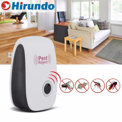Répulsif électronique à double technologie d'ondes pour souris, cafards, araignées et insectes volants – Système de protection domestique à brancher pour